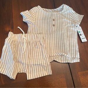 Carter's Beige Striped Baby Set